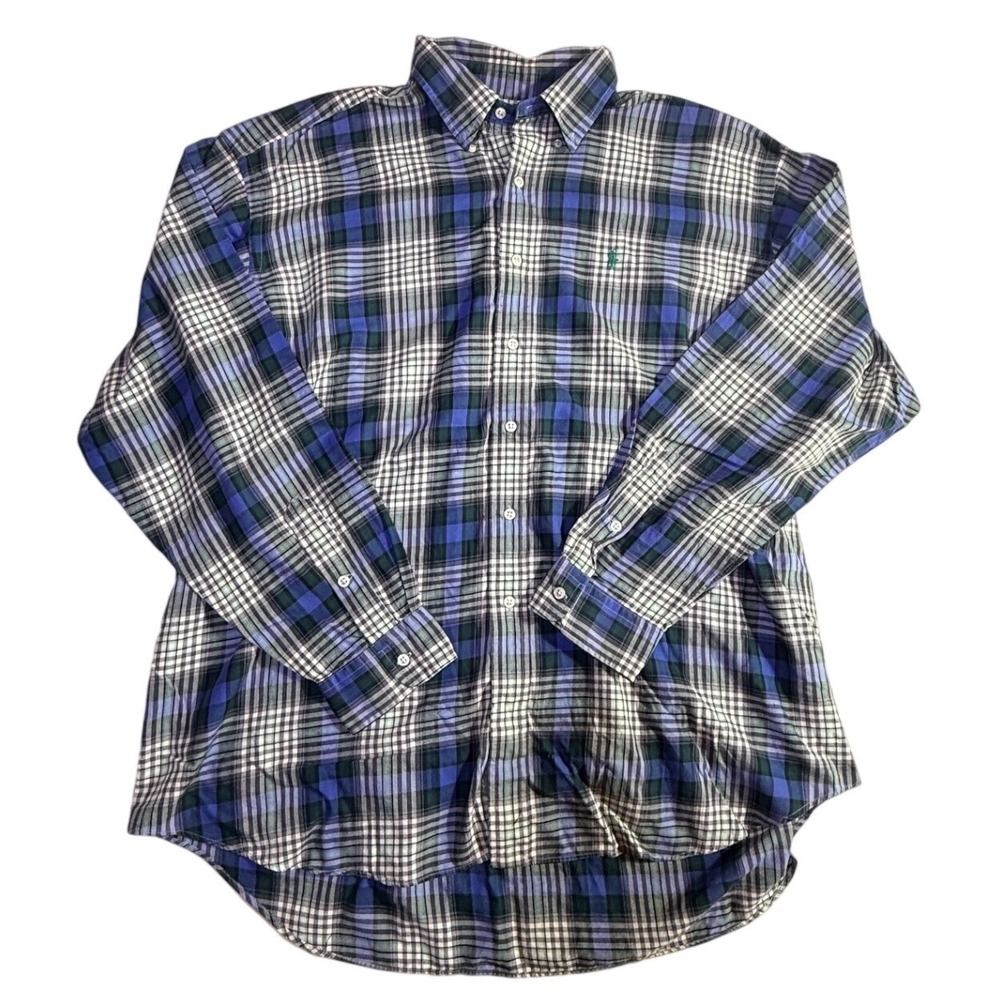 Ralph Lauren Blake Shirt Mens XXL (2XL)Plaid Cotton Button Down Long Sleeve-2046